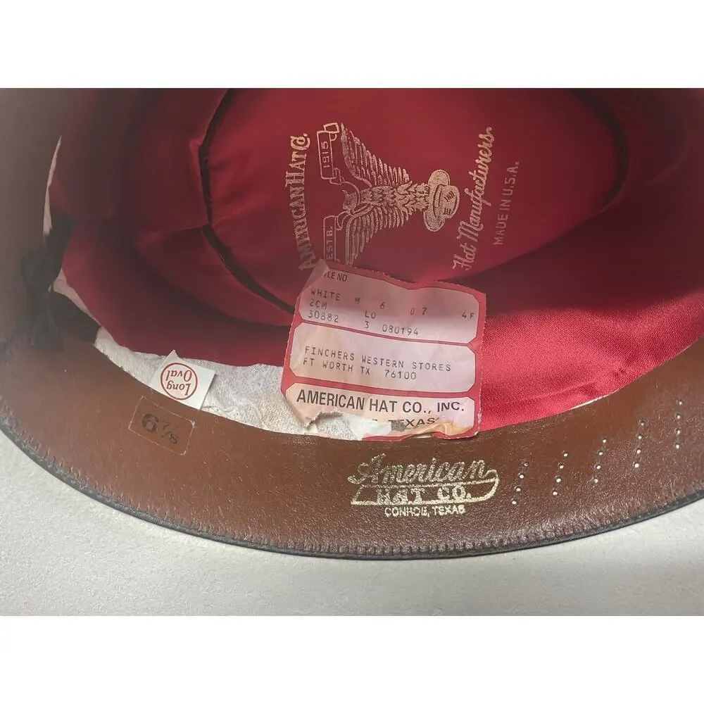 Vintage American Hat Company Felt Cowboy Hat Made in USA Size 6 7/8 Western Box